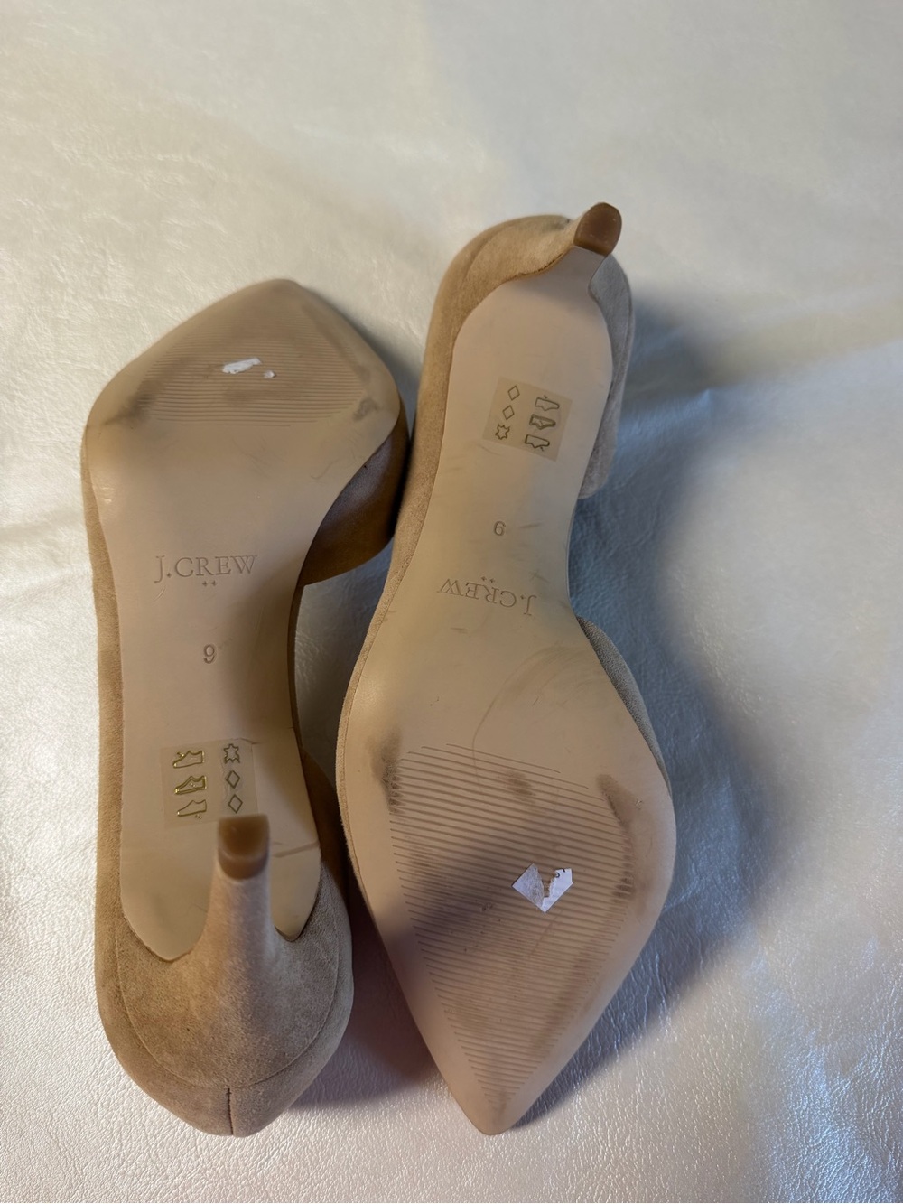 J. Crew Beige Suede Pointed-Toe D'Orsay Pumps - Picture 9 of 11